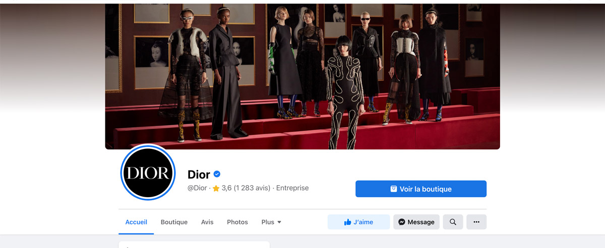 page-facebook-dior, kingdomagency.io